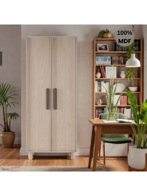 Comiet Newton Ayaklı Tasarım 2 Kapak Mdf Gardırop