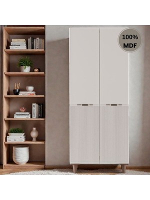 Comiet Defne Ayaklı Tasarım 2 Kapak Mdf Gardırop