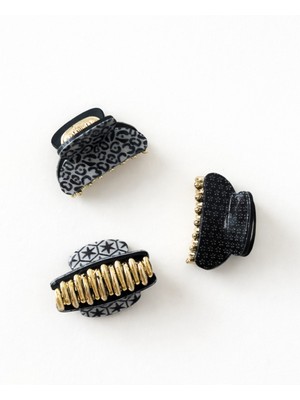 Tupek Store 3'lü Set Modern Kışkaçlı Mandal Toka