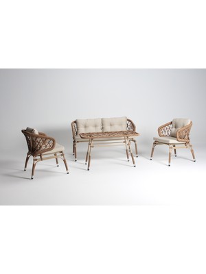 Luce Garden Salvia Mini Rattan Bahçe & Balkon Koltuk Takımı