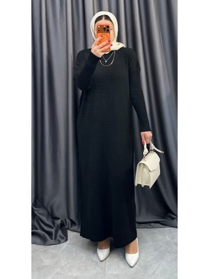 Nisum Moda Saç Örgü Triko Elbise