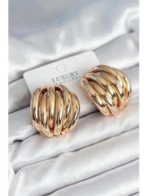 Eco Lounge Pirinç Gold Renk Vintage Kadın Küpe