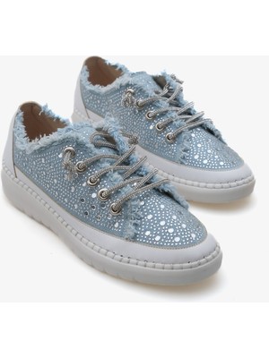 İnna Butikk Vola Kadın Dolgu Sneaker Spor Ayakkabı - Kot