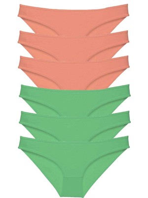 Vexor 6 Adet Eko Set Likralı Kadın Slip Külot Pudra Fuşya