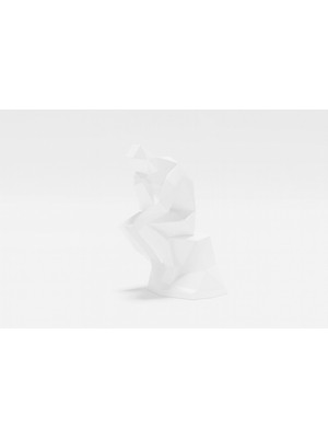 Sora Design Low Poly Düşünen Adam Heykeli, Modern Dekoratif Obje