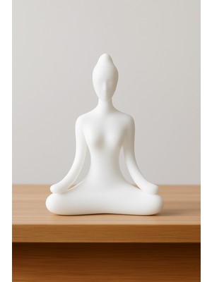 Sora Design Yoga Figürlü Dekoratif Heykel Modern Meditasyon ve Zihin Dengesi Simgesi Biblo
