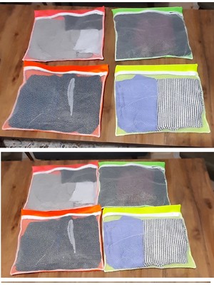 Aesco 4 Adet 4 Renk Bavul Içi Düzenleyici - Fermuarlı Valiz Organizeri