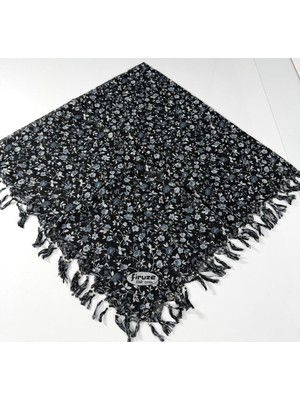 Firuze Star Desenli Sökme Boncuklu Tülbent 06115-13