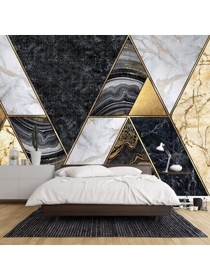 Mermerden Üçgenler Poster Duvar Kağıdı
