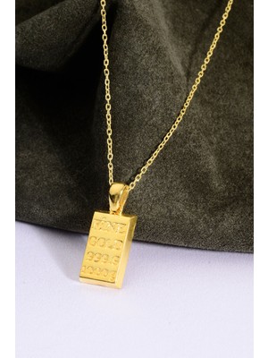 925 Ayar Gümüş Külçe Kolye