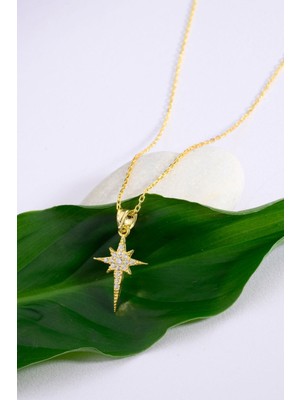 925 Ayar Gümüş Kutup Yıldızı Kolye