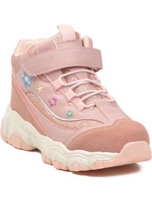 Cool Bella Uzun F Pudra Cırtlı Desenli Kız Çocuk Spor Ayakkabı