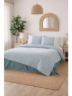 Özdilek Natural Line Nevresim Takımı Çift Kişilik - Mavi