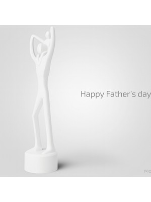 Sora Design Dekoratif Baba ve Çocuk Heykeli - Özel Gün ve Hediye Figürü (14CM)