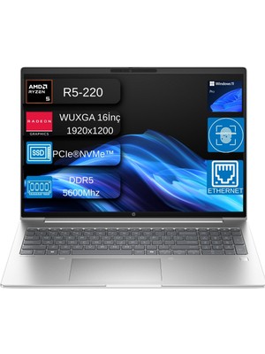 Hp Probook 4 G1AH16 Amd Ryzen 5 220 4.9ghz 16GB Ddr5 512GB SSD Windows 11 Pro Amd Radeon 740M 16" Wuxga (1920 x 1200) IPS 300NITS Taşınabilir Bilgisayar+Mouse Hediyeli CV0E7ATEX02