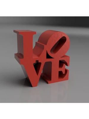 Sora Design Kırmızı Love Yazısı Dekoratif Obje – Sevgililer Günü ve Ev Dekoru