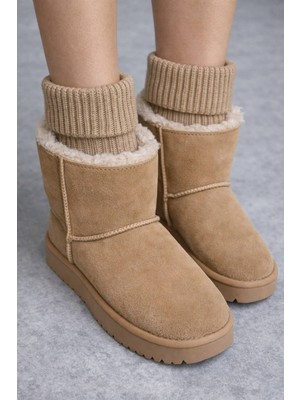 Perili Yün Bot Çorabı