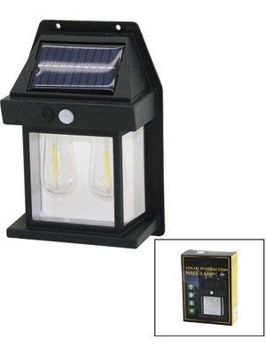 Go İthalat 2 Lamba Solar - Sensörlü Aplik Duvar Lambası Dış Mekan 5.5V - 1W - 1800MAH (5468)