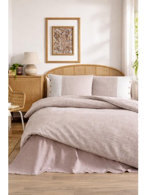 Özdilek Natural Line Nevresim Takımı Çift Kişilik - Somon