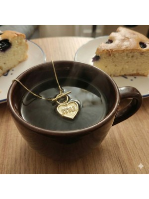 Generic RESENA | Gold Renk Kalp Figürlü T-Bar Kilitli Paslanmaz Çelik Kadın Kolye – Kararma Yapmaz
