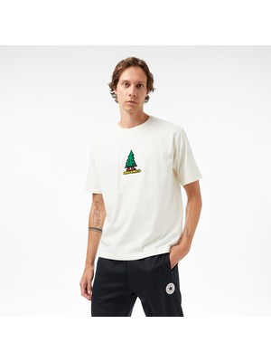 Converse Baskılı Erkek Krem T-Shirt