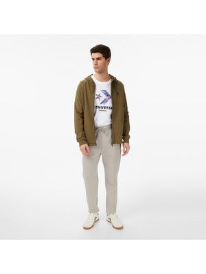 Converse Star Chevron Baskılı Erkek Oversize Fit Gri Eşofman Altı