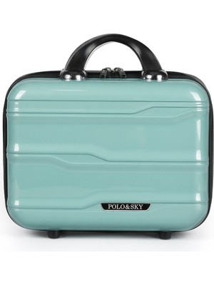 Polo&sky Azra Model Mint Yeşili Pp Poliproilen Kırılmaz Makyaj Çantası El Valizi