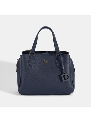 Desa Kadın Lacivert D Logolu Deri El Çantası