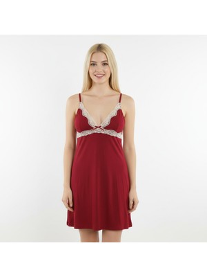 Bonbon Kadın Süs Dantelli Ince Askılı Gecelik BB2167