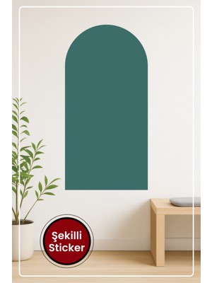 KOSS Dijital Oval Şekilli Bohem Tarzı Su Yeşili Dekoratif Duvar Sticker Ev Ofis Salon Hol Duvar Süsü