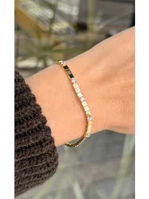 Tep's Jewellery Golden Grace Gümüş Bileklik