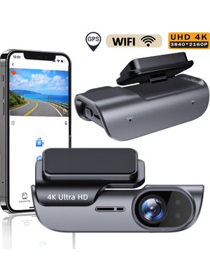 Çeşithane 4K Ultra Hd Akıllı Araç Içi Kamera - Wi-Fi ve Gps Destekli, 24 Saat Park Monitörlü, Gece Görüşlü ve  Dijital Yol Kayıt Cihazı