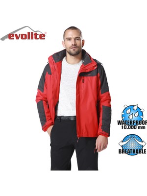 Evolite Diva Erkek 3in1 Gri/Kırmızı Mont