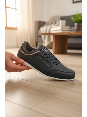 Enoch Erkek Sade Tasarım Dikiş Detaylı Düz Tabanlı Günlük Spor Ayakkabı Sneaker