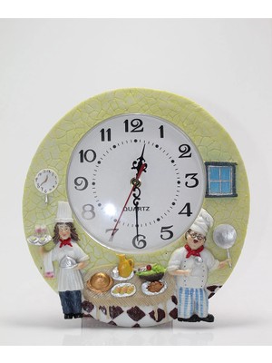 Epilons Aşçı Tasarımlı Polyester Duvar Saati Model 5