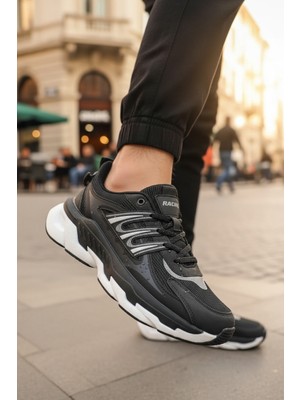 Enoch Erkek Racing Detaylı Yüksek Tabanlı Ortopedik Günlük Spor Ayakkabı Sneaker