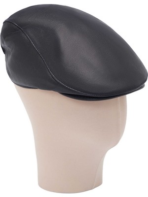 Tergan Four Season Tergan Lacivert Hakiki Deri Erkek Şapka - S1SPK0330005-Q3R