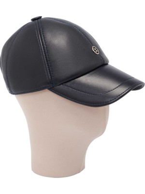 Tergan Four Season Tergan Lacivert Hakiki Deri Erkek Şapka - S1SPK0330004-Q3R