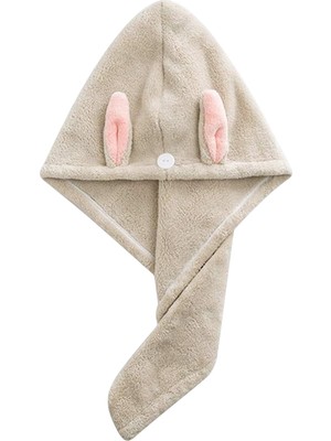 SB SizinBazar Kahve Pamuklu Saç Kurulama Bonesi Baş Havlu Saç Bonesi- Pamuklu Saç Havlusu