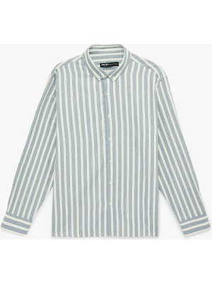 Koton Regular Fit Düğmeli Yaka Uzun Kollu Gömlek