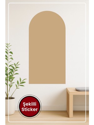 KOSS Dijital Oval Şekilli Bohem Tarzı Karanlık Şafak Kahve Dekoratif Duvar Sticker Ev Ofis Salon Hol