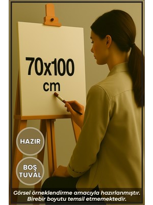 KOSS Dijital 70X100CM 1 Adet Boş Tuval Kanvas Resim Tuvali, Sanat Hobi Boyama Için Hazır Tuval