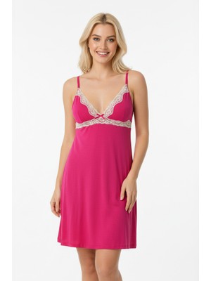 Bonbon Kadın Süs Dantelli Ince Askılı Gecelik BB2167