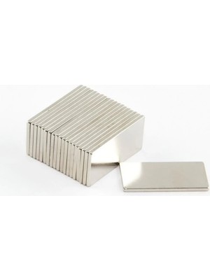 Epilons 5 Adet 15X10X1.5 mm Köşeli Neodyum Mıknatıs N35 Magnet Dayanıklı Nikel Kaplama