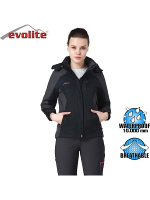 Evolite Diva Kadın 3in1 Gri/Siyah Mont