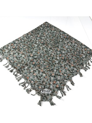 Firuze Star Desenli Sökme Boncuklu Tülbent 06115-06