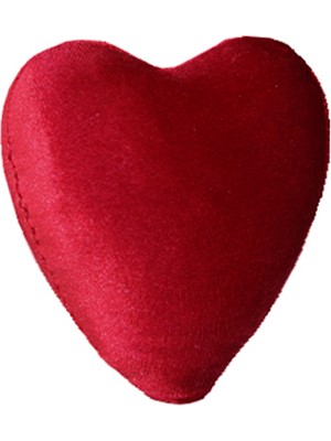 Dekorsende Lüks Kadife Dokulu Kalp Kırmızı 60 cm