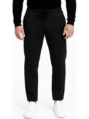 Axxel Erkek Siyah 3 Iplik Şardonlu Eşofman ALTI-P2019