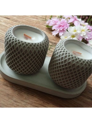 Celestia Dekoratif Vanilya Kokulu Mum Set