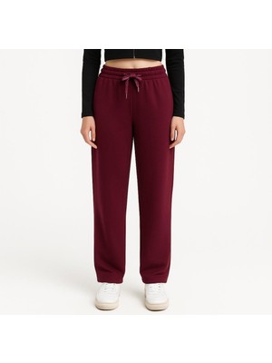 Axxel Kadın Bordo Interlok Eşofman ALTI-P2268